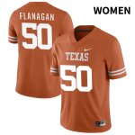 Texas Longhorns Women's #50 Michael Flanagan Authentic Orange NIL 2022 College Football Jersey LZF28P3M